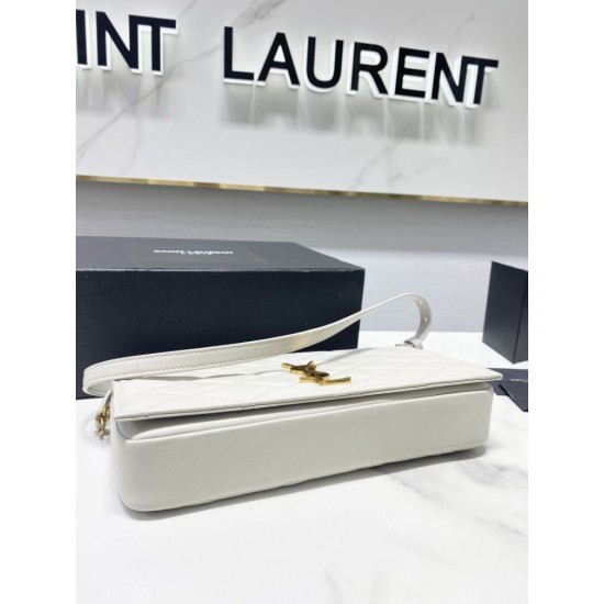 Replica Borsa a tracolla YSL Saint Laurent bianca
