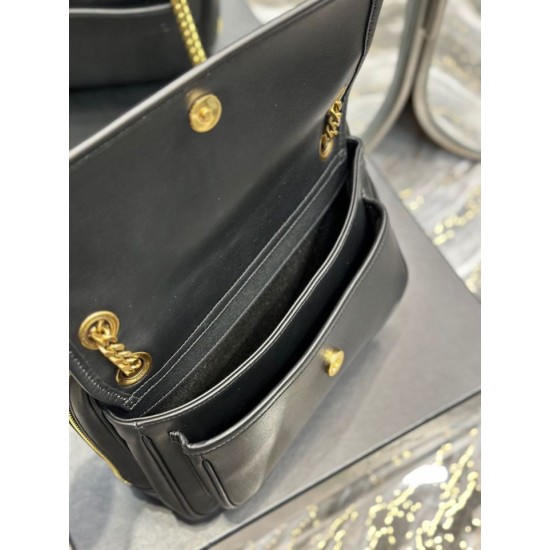 Replica Borsa fotografica YSL Saint Laurent Niki in pelle liscia Nera