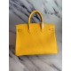 Replica Herme Birkin Borsa 35cm fatta a mano Clemence Yellow
