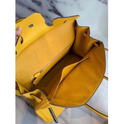 Replica Herme Birkin Borsa 35cm fatta a mano Clemence Yellow