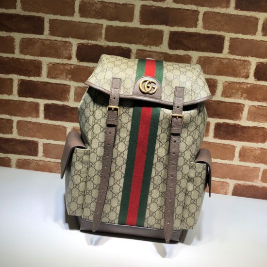 Replica Zaino medio Gucci Ophidia GG 598140 Marrone