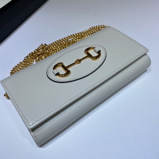 Replica Borsa Gucci 621888 Horsebit 1955 Portafoglio con cerniera e borsa a catena