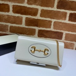 Replica Borsa Gucci 621888 Horsebit 1955 Portafoglio con cerniera e borsa a catena
