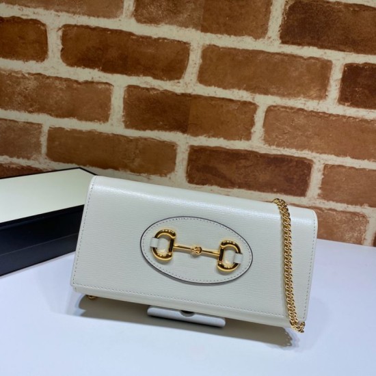 Replica Borsa Gucci 621888 Horsebit 1955 Portafoglio con cerniera e borsa a catena