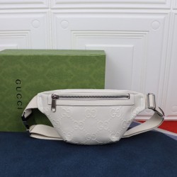Replica Marsupio piccolo Gucci Jumbo GG 658582 Bianco