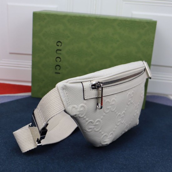 Replica Marsupio piccolo Gucci Jumbo GG 658582 Bianco