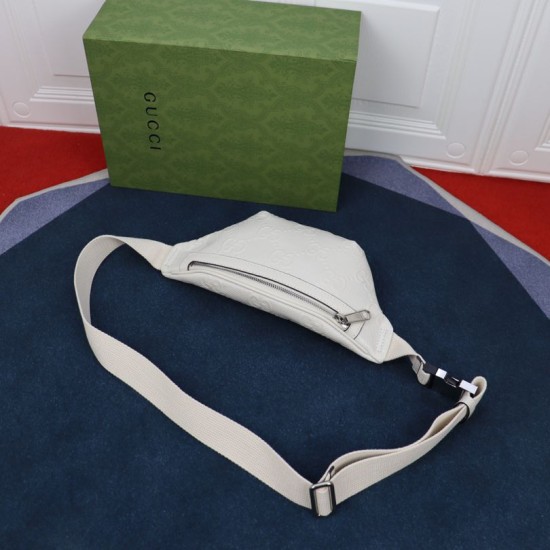 Replica Marsupio piccolo Gucci Jumbo GG 658582 Bianco