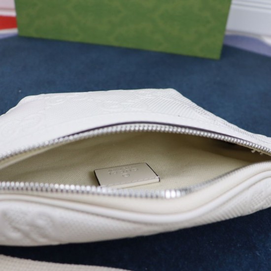 Replica Marsupio piccolo Gucci Jumbo GG 658582 Bianco