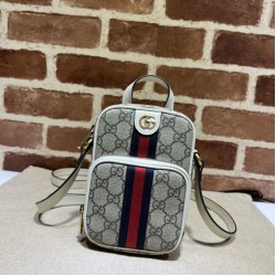 Replica Borsa mini Gucci Ophidia GG Supreme tela 671682 Bianca