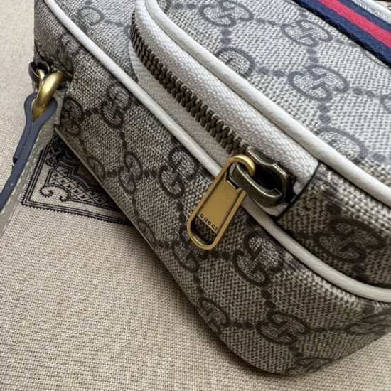 Replica Borsa mini Gucci Ophidia GG Supreme tela 671682 Bianca