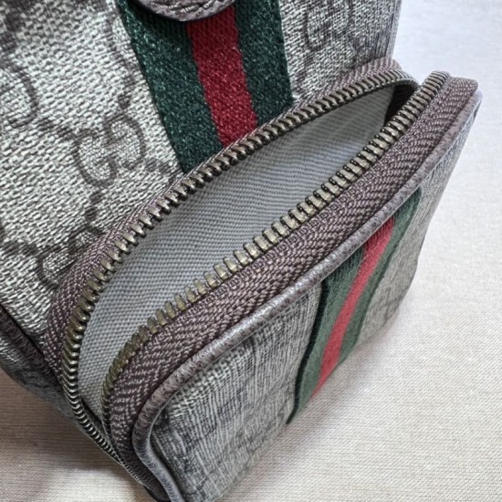 Replica Borsa mini Gucci Ophidia GG Supreme tela 671682 Marrone