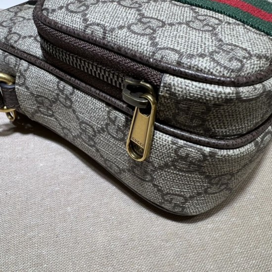 Replica Borsa mini Gucci Ophidia GG Supreme tela 671682 Marrone
