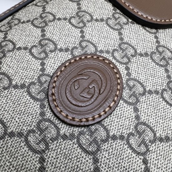 Replica Gucci Borsa da lavoro con incastro G 674140 Caffè