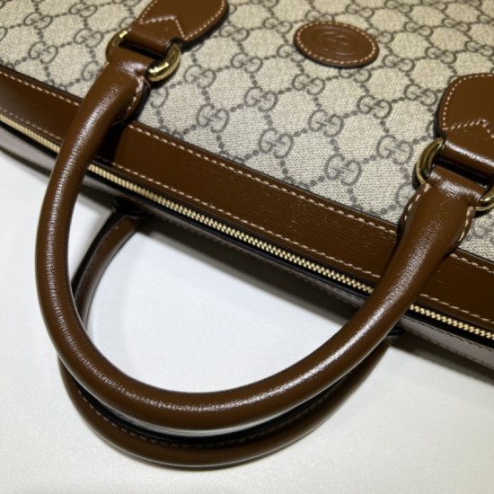 Replica Gucci Borsa da lavoro con incastro G 674140 Caffè