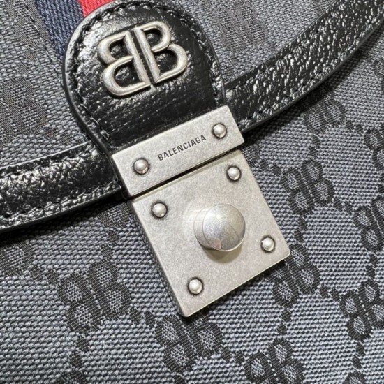 Replica Borsa piccola Gucci x Balenciaga 680119 Hacker nera