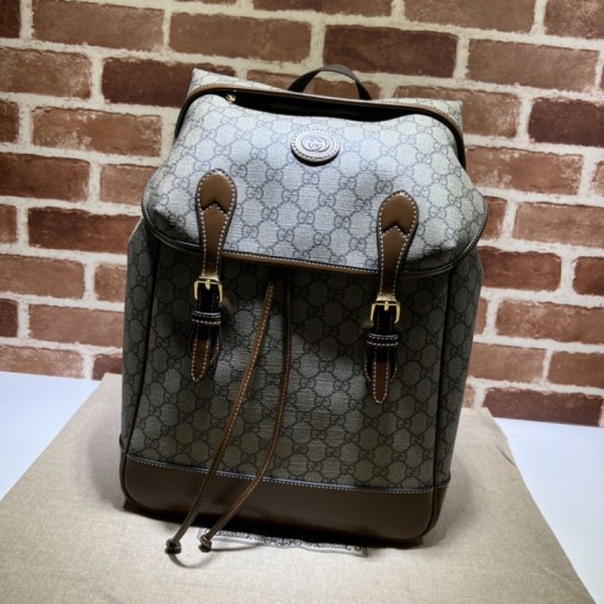 Replica Zaino Gucci medio con Interlocking G Men 696013 Marrone
