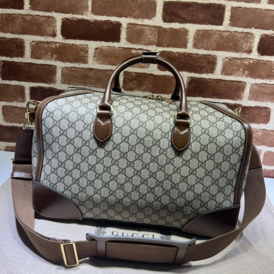 Replica Gucci Borsone con Incastro G 696014 Marrone