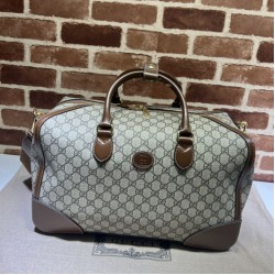 Replica Gucci Borsone con Incastro G 696014 Marrone