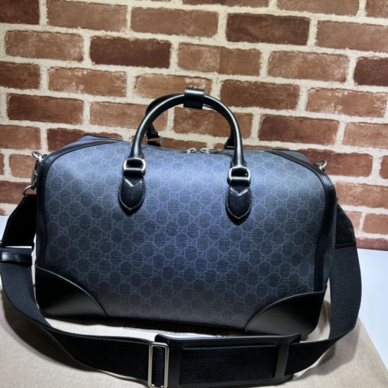 Replica Gucci Borsone con Incastro G 696014 Nero