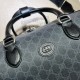 Replica Gucci Borsone con Incastro G 696014 Nero