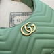 Replica Mini borsa Gucci GG Marmont a forma di mezza luna 699514 Verde