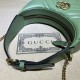 Replica Mini borsa Gucci GG Marmont a forma di mezza luna 699514 Verde