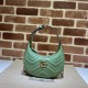 Replica Mini borsa Gucci GG Marmont a forma di mezza luna 699514 Verde