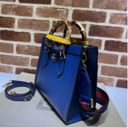 Replica Borsa tote piccola Gucci Diana 702721 Blu