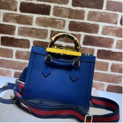 Replica Borsa tote piccola Gucci Diana 702721 Blu