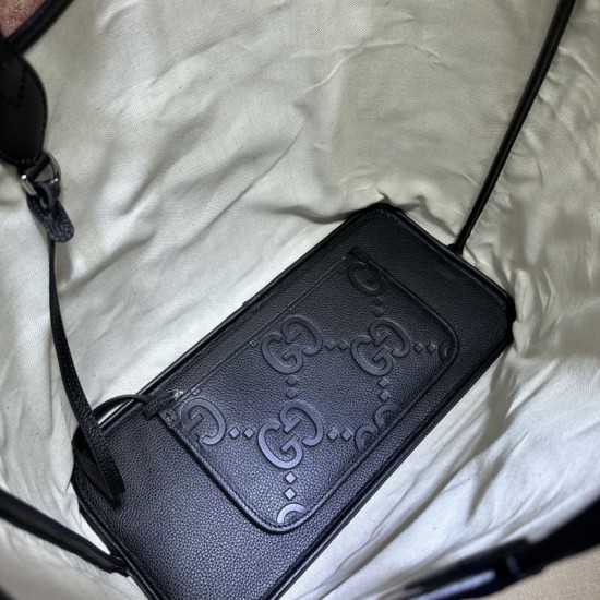 Replica Borsa tote grande Gucci Jumbo GG 726755 Nera