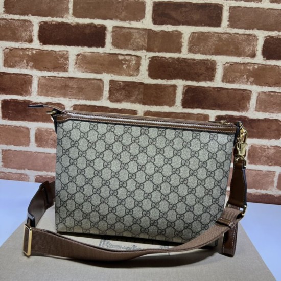 Replica Borsa Gucci Messenger con Intreccio G ‎726833 Marrone