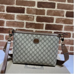Replica Borsa Gucci Messenger con Intreccio G ‎726833 Marrone