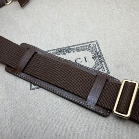 Replica Borsa Gucci Messenger con Intreccio G ‎726833 Marrone