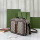 Replica Borsa a tracolla piccola Gucci Ophidia con nastro Web 739392 Marrone