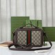 Replica Borsa a tracolla piccola Gucci Ophidia con nastro Web 739392 Marrone
