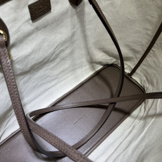 Replica Borsa tote media Gucci Ophidia 739730 GG Supreme tela Marrone