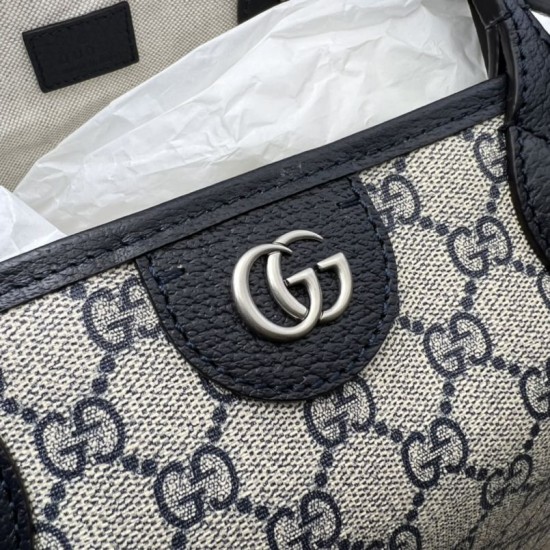 Replica Borsa tote media Gucci Ophidia 739730 tela GG Supreme Nera