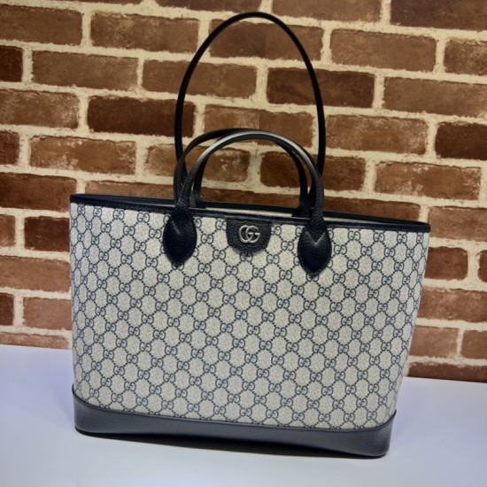 Replica Borsa tote media Gucci Ophidia 739730 tela GG Supreme Nera