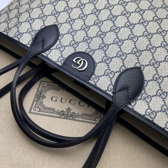 Replica Borsa tote media Gucci Ophidia 739730 tela GG Supreme Nera