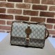 Replica Borsa messenger Gucci GG con Interlocking G 745679 Marrone