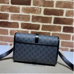 Replica Borsa messenger Gucci GG con Interlocking G 745679 Nera