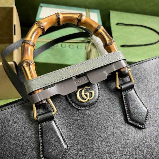 Replica Borsa tote media Gucci Diana 750394 Nera