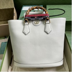 Replica Borsa tote media Gucci Diana 750394 Bianca
