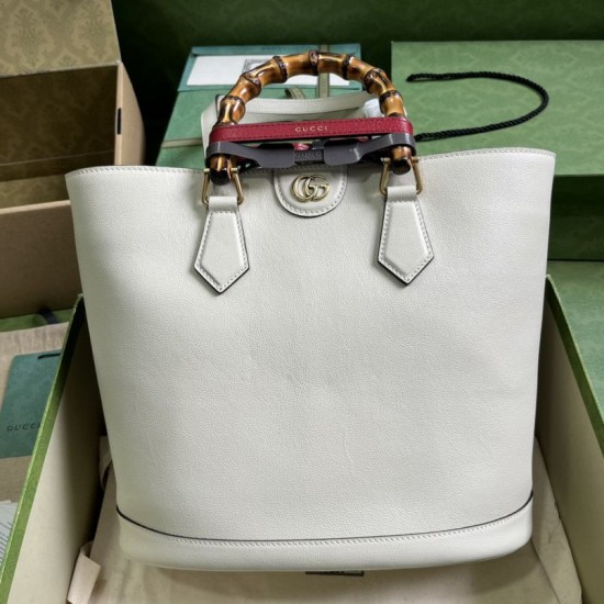 Replica Borsa tote media Gucci Diana 750394 Bianca
