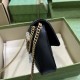 Replica Portafoglio con catena mini porta carte Gucci GG Marmont 751526 Nero