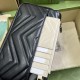 Replica Portafoglio con catena mini porta carte Gucci GG Marmont 751526 Nero