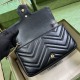 Replica Portafoglio con catena mini porta carte Gucci GG Marmont 751526 Nero