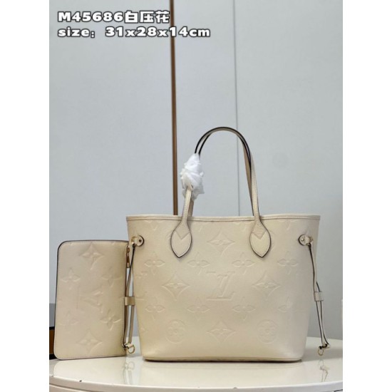 Replica Borsa Louis Vuitton Neverfull MM Monogram Empreinte M46676