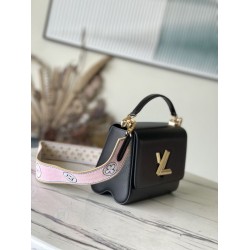 Replica Borsa Louis Vuitton Twist MM M22036 Nera 23 cm
