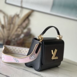 Replica Borsa Louis Vuitton Twist MM M22036 Nera 23 cm